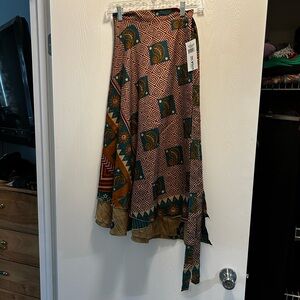 Darn good yarn multicolor wrap skirt